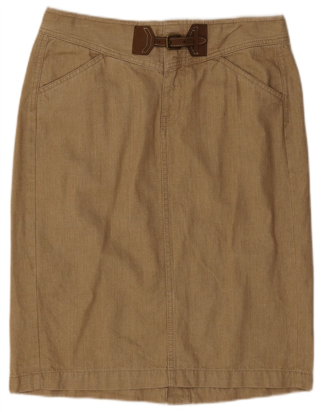 Saia lápis feminina RALPH LAUREN US 4 pequena W30 algodão bege