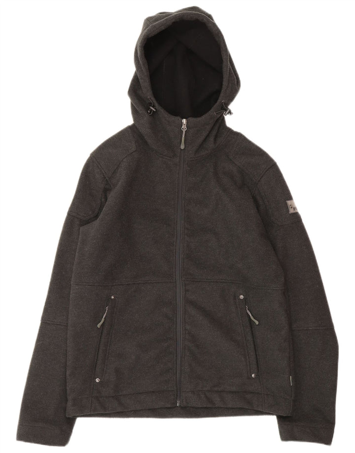 Jaqueta bomber masculina com capuz McKinley UK 40 poliéster cinza médio