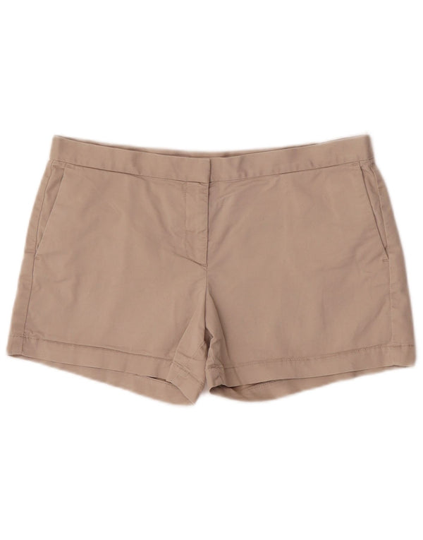 Shorts Chino feminino Armani Exchange cintura baixa EUA 8 médio W32 algodão bege