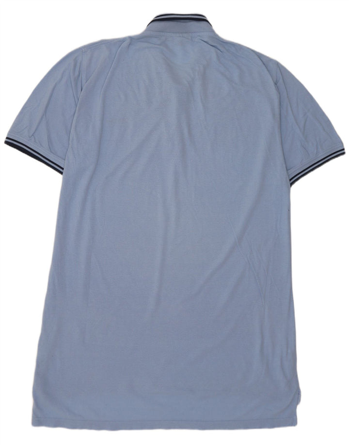 Camisa polo masculina REEBOK grande algodão azul