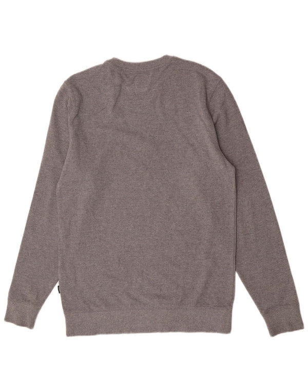 Vans Mens Graphic Moletom Jumper Pequeno Algodão Cinza