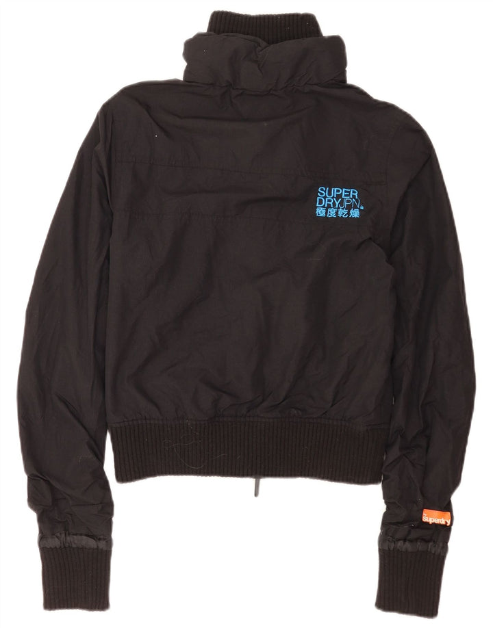 Jaqueta Bomber Feminina Superdry UK 10 Pequena Nylon Preto
