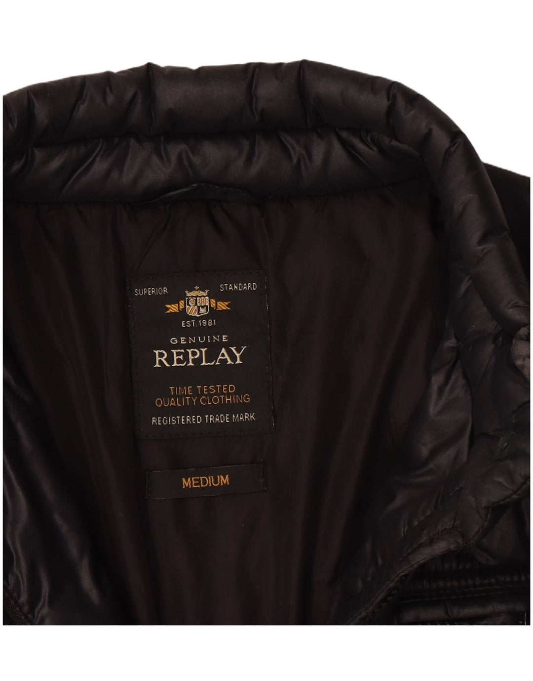 Jaqueta acolchoada feminina Replay UK 14 poliamida preta média