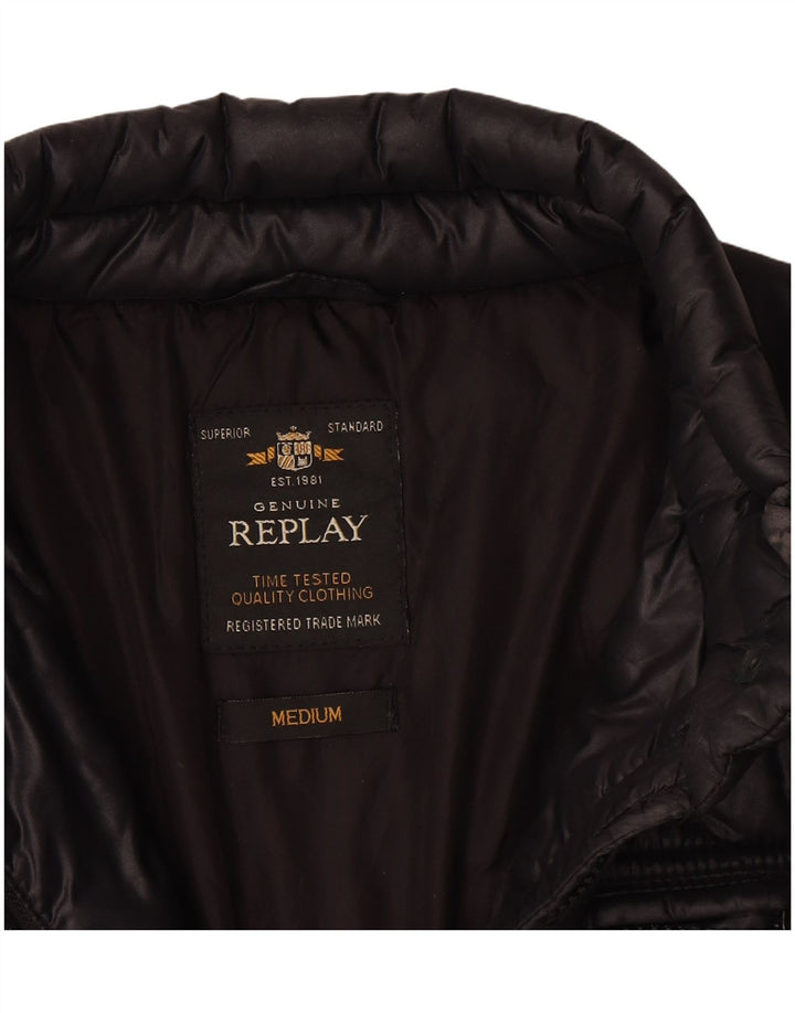 Jaqueta acolchoada feminina Replay UK 14 poliamida preta média