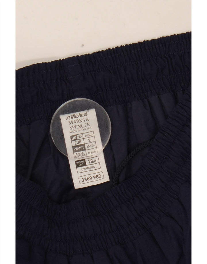 Calça de treino masculina Marks & Spencer pequena azul marinho nylon