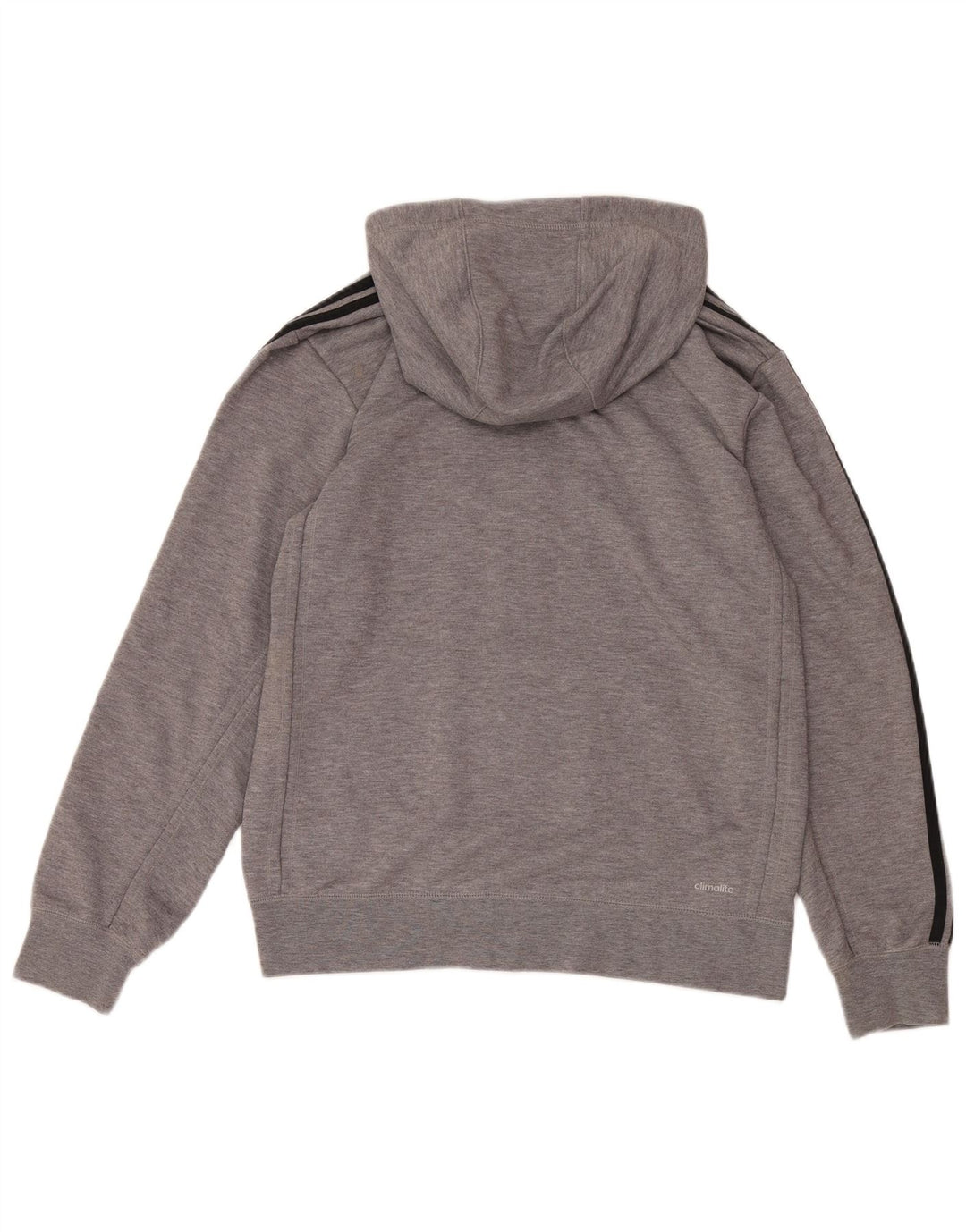 ADIDAS Mens Climalite Zip Hoodie Suéter Médio Algodão Cinza