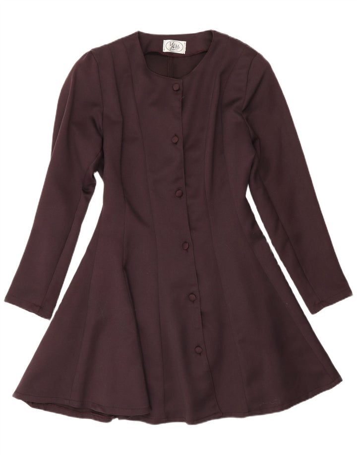 Vestido feminino vintage manga comprida linha A IT 32 2XS marrom poliéster