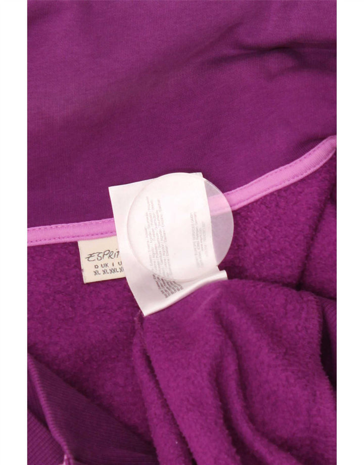 Jaqueta feminina Esprit de treino para mulheres UK 18 XL algodão roxo