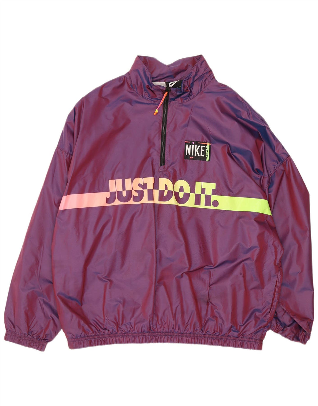 Nike feminino oversized gráfico agasalho top jaqueta reino unido 10 pequeno roxo