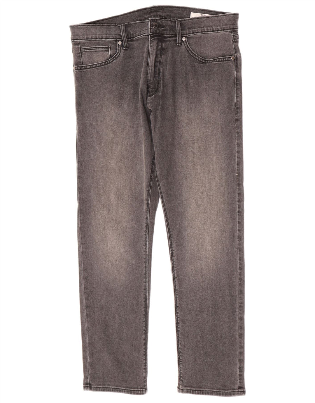 Marks & Spencer Mens Slim Jeans W34 L29 Algodão Cinza