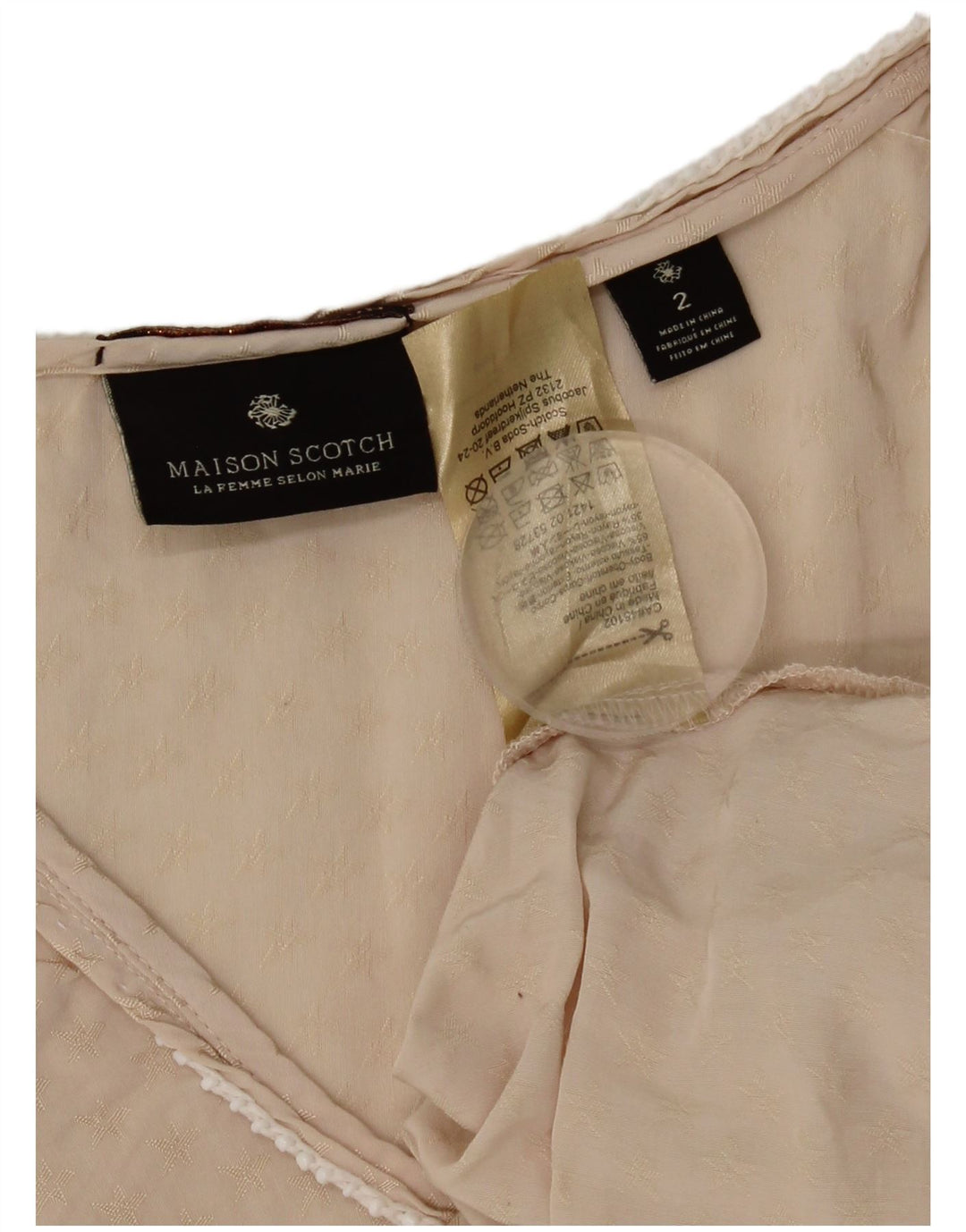 Colete feminino oversized Maison Scotch US 2 XS bege viscose