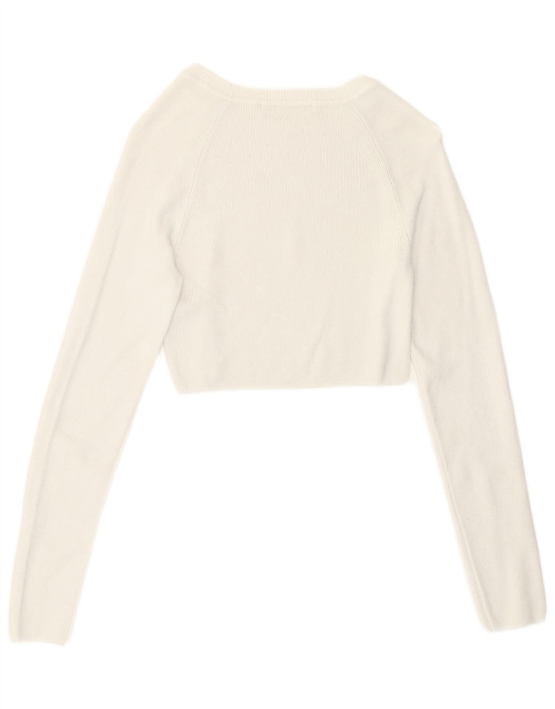 Blusa feminina Pull & Bear manga comprida UK 8 pequena viscose branca