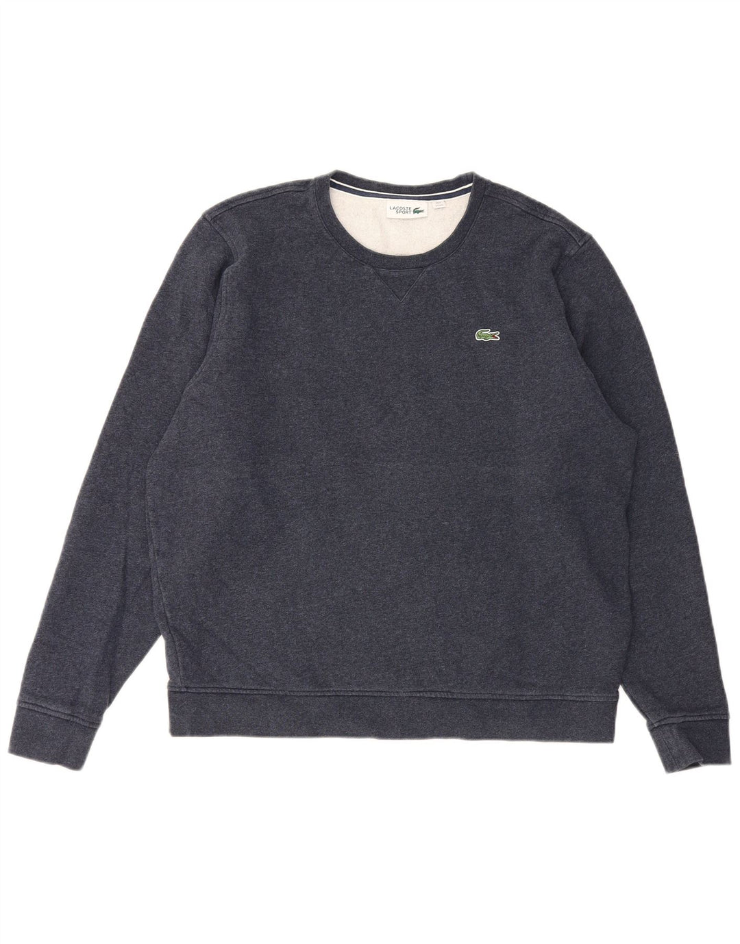 Lacoste moletom masculino jumper tamanho 7 2XL algodão azul marinho