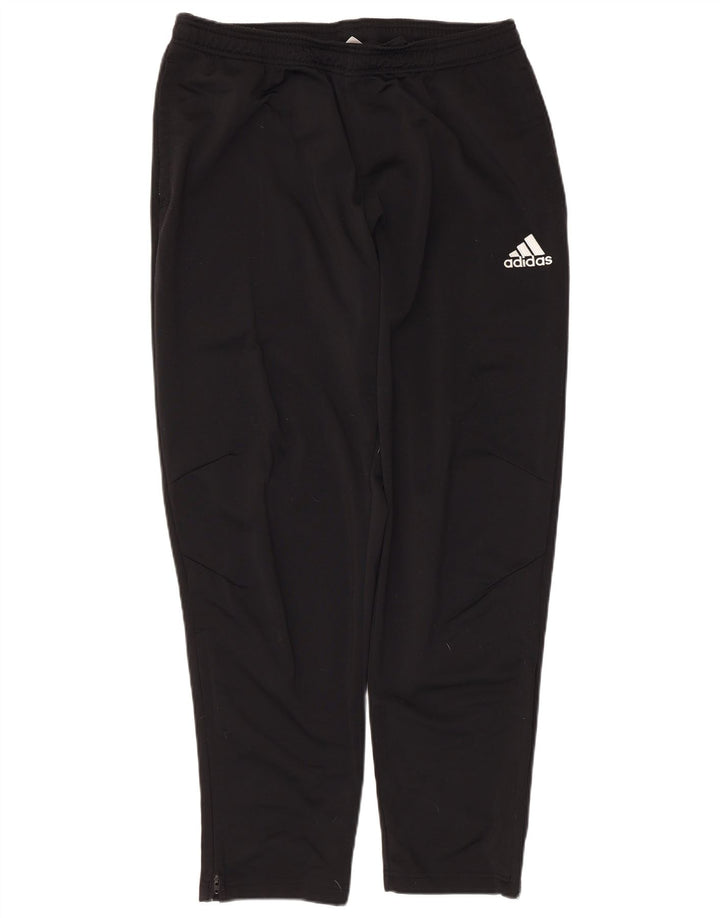 Adidas Mens Treino Calças Grandes Esportes Pretos De Poliéster