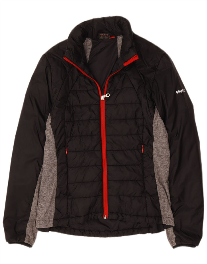 Jaqueta acolchoada gráfica Musto Boys 13-14 anos preto colorblock poliamida