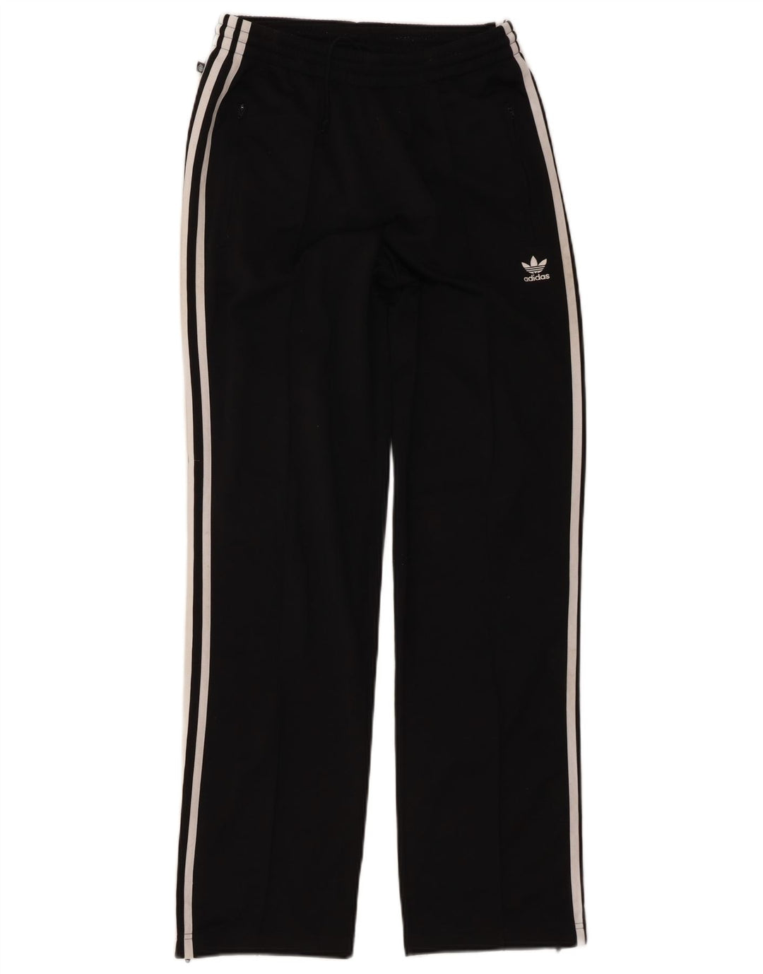 Calça de treino feminina Adidas UK 10 pequena poliéster preto