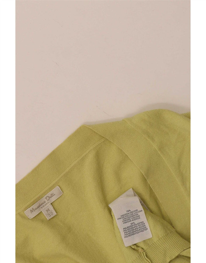 Suéter cardigã feminino Massimo Dutti UK 12 viscose amarela média
