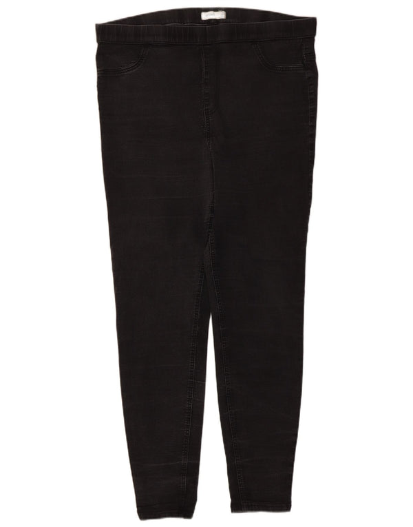 Calça jeans feminina Marks & Spencer UK 18 XL W38 L28 algodão preto