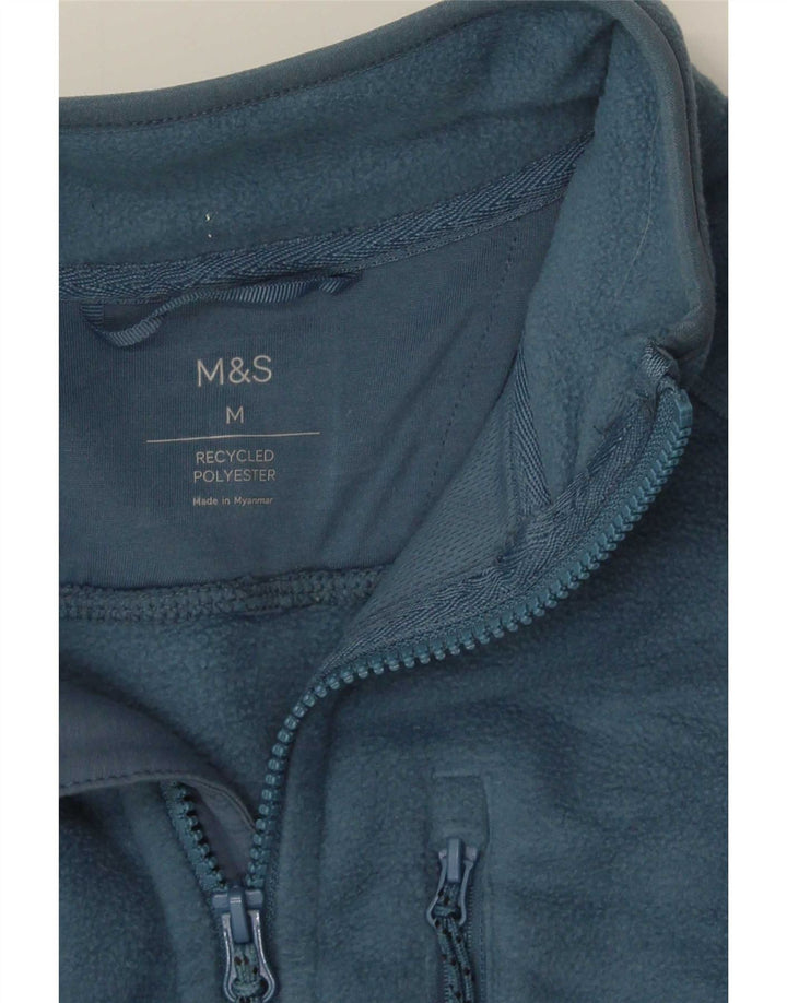 Jaqueta de lã masculina Marks & Spencer UK 38 poliéster azul médio