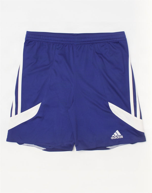 Shorts esportivos Adidas Boys Climalite 11-12 anos grande bloco colorido azul