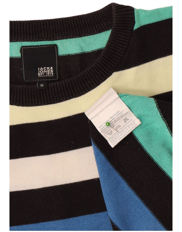 Suéter masculino Jack & Jones com gola redonda listrado médio multicolorido