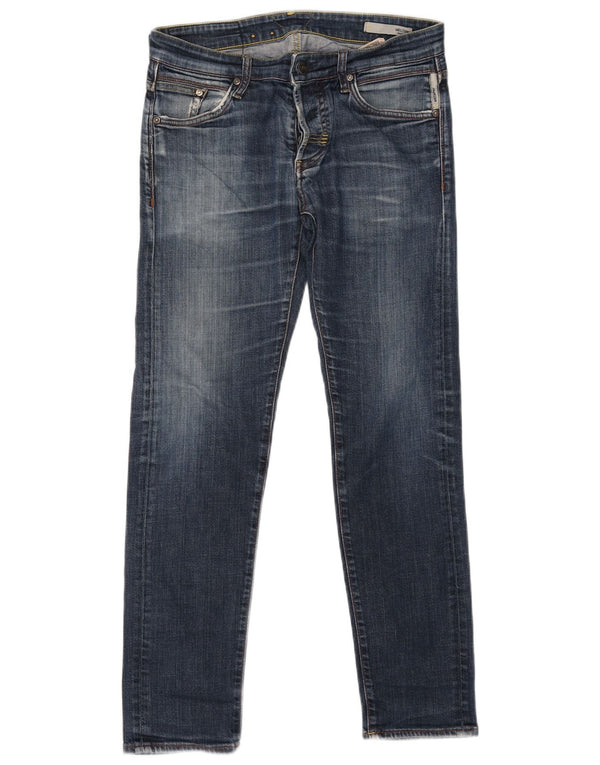 Meltin' Pot Masculino Melton Regular Straight Jeans W31 L32 Azul Algodão