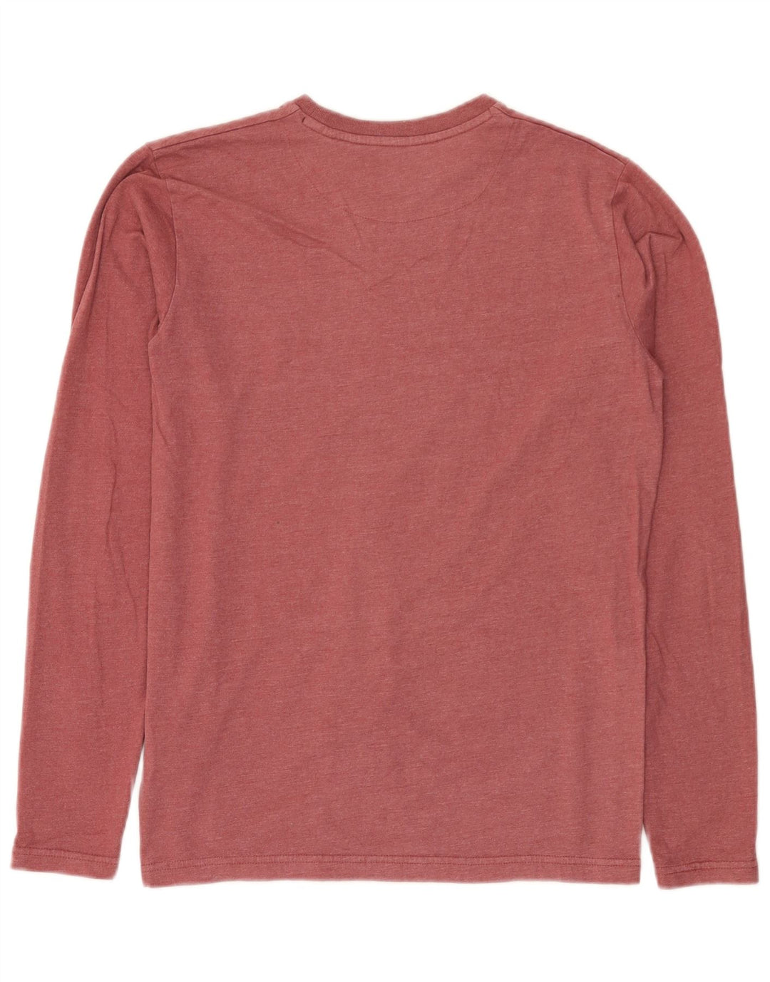 Weird Fish Mens Top Manga Longa Pequeno Algodão Vermelho