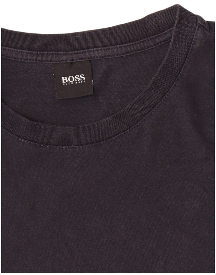 Camiseta feminina Hugo Boss grande algodão preto