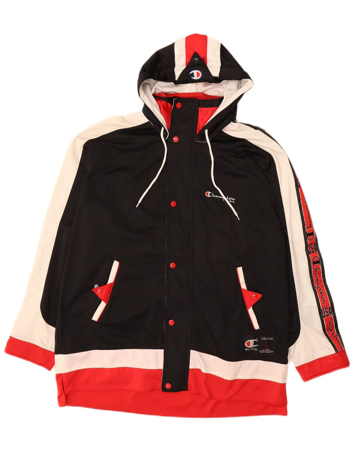 CHAMPION Jaqueta masculina de agasalho gráfico grande bloco colorido multicolorido