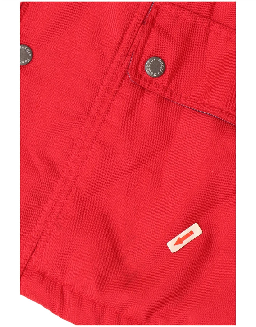 Jaqueta de esqui masculina Sergio Tacchini poliéster colorblock vermelho médio