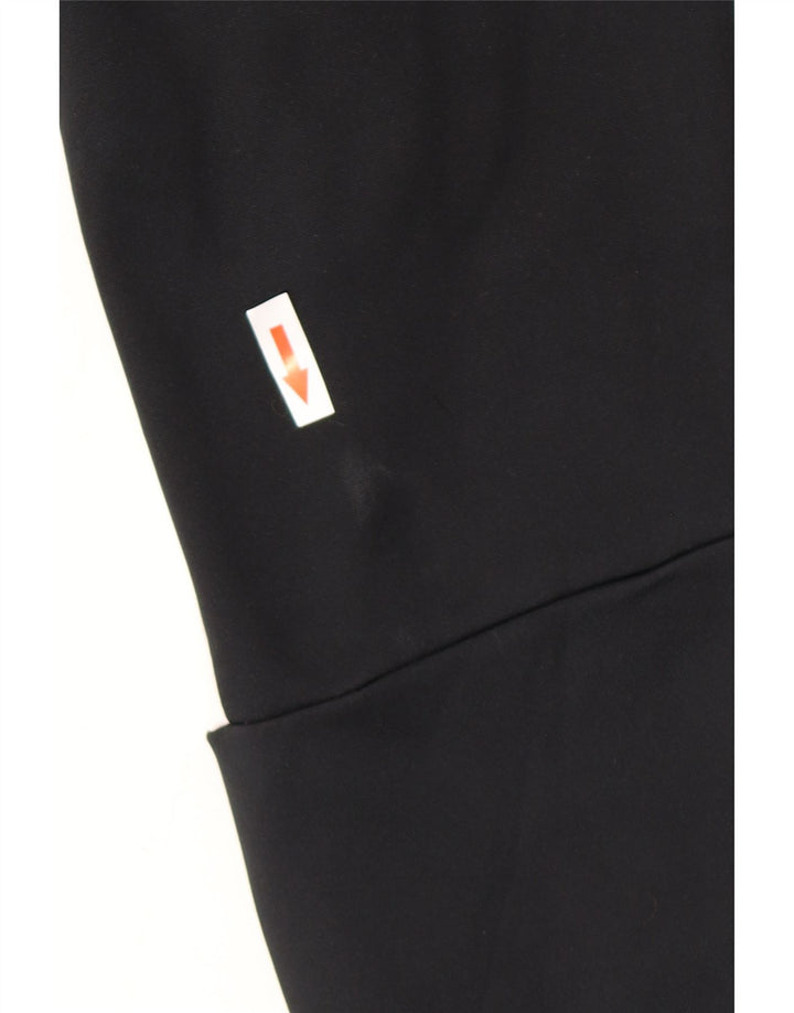 NIKE Masculino Dri Fit Zip Neck Pullover Treino Top Médio Preto Colourblock