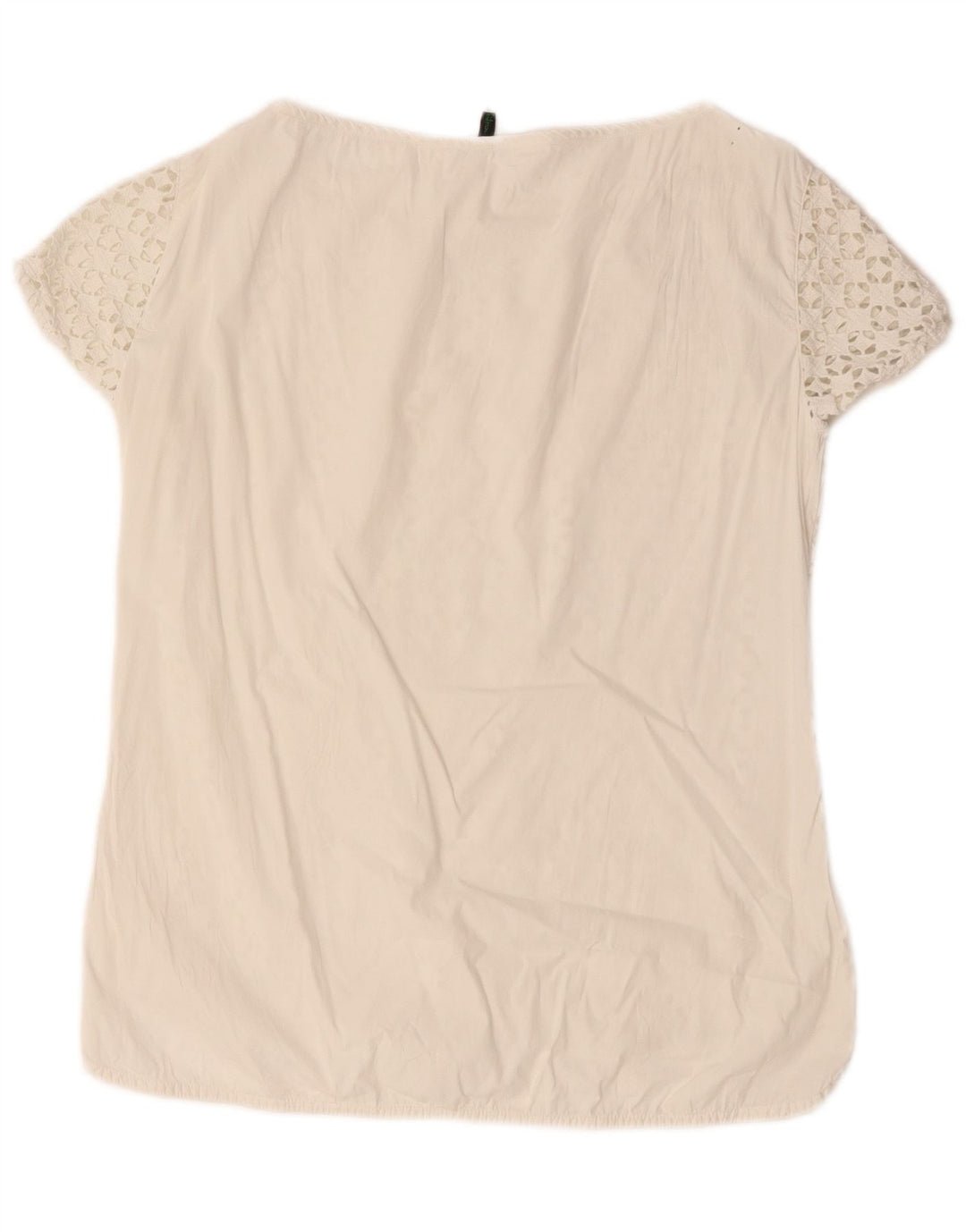 Blusa feminina Benetton UK 14 médio branco