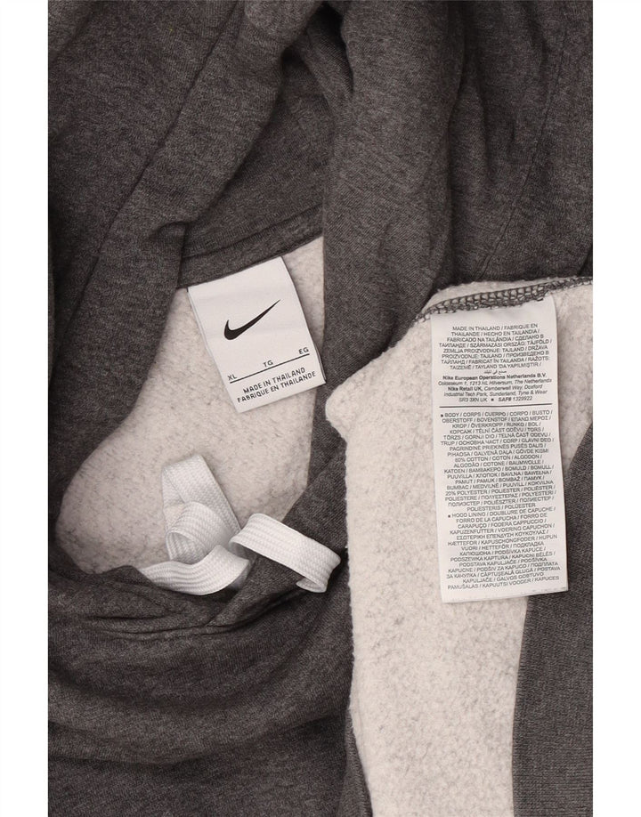 Nike masculino moletom com capuz XL cinza algodão