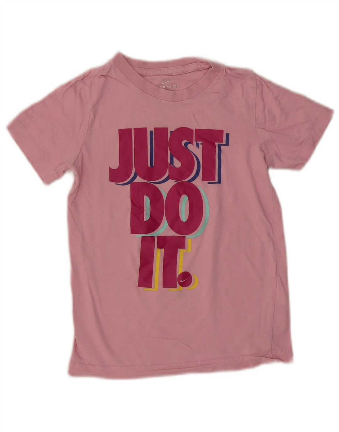 NIKE Girls Graphic T-Shirt Top 6-7 Years XS Pink Cotton Vintage Nike and Second-Hand Nike from Messina Hembry 