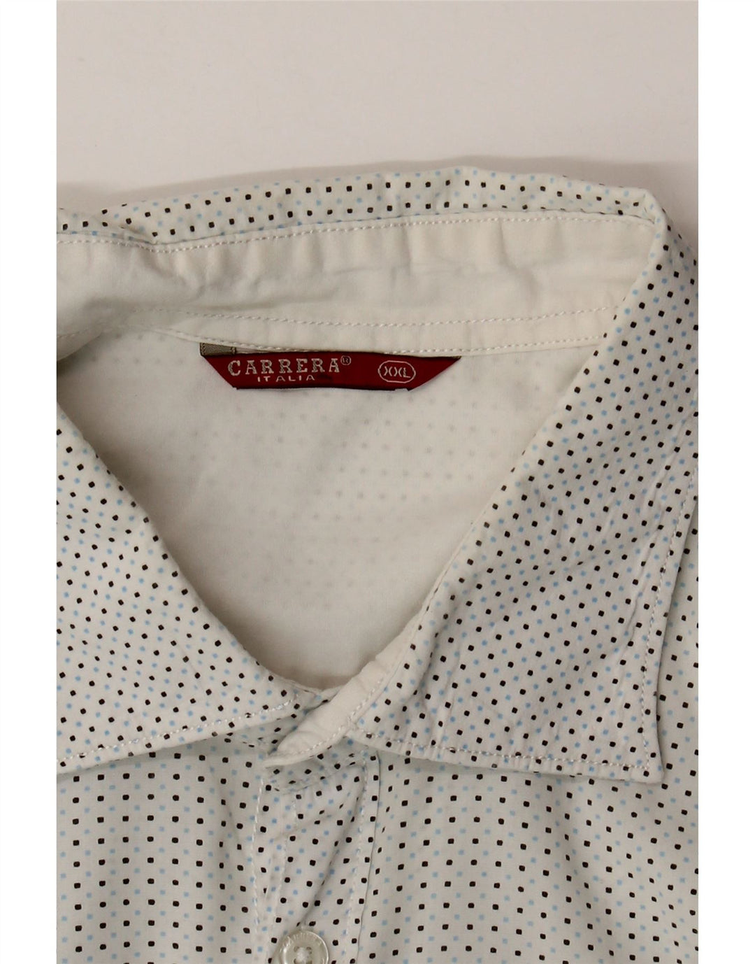 Camisa masculina CARRERA 2XL branca manchada