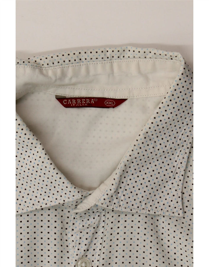 Camisa masculina CARRERA 2XL branca manchada