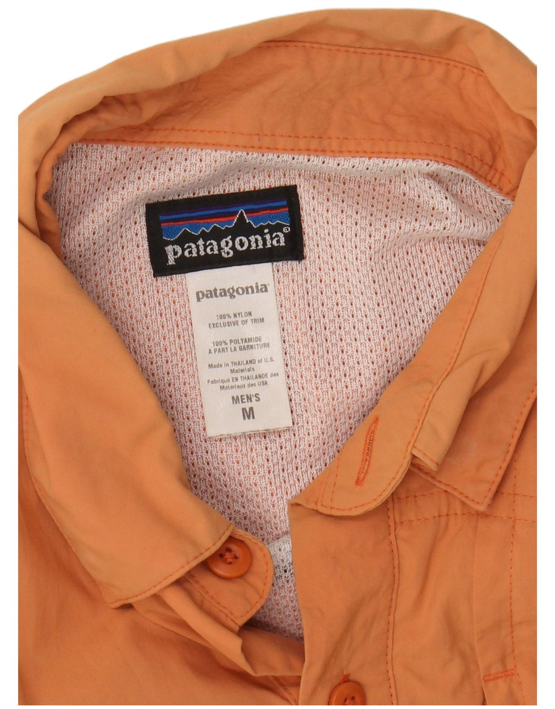 Camisa masculina Patagonia médio laranja nylon