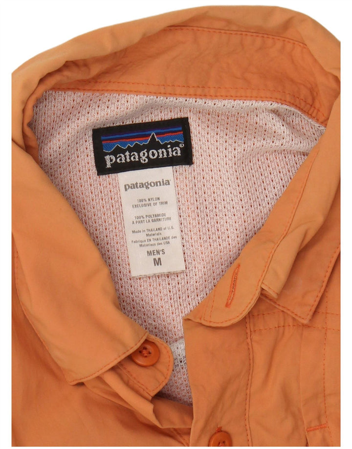 Camisa masculina Patagonia médio laranja nylon