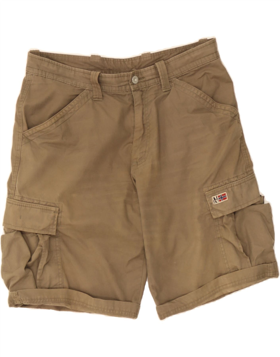 NAPAPIJRI Womens Cargo Shorts W36 XL Beige Cotton Vintage Napapijri and Second-Hand Napapijri from Messina Hembry 