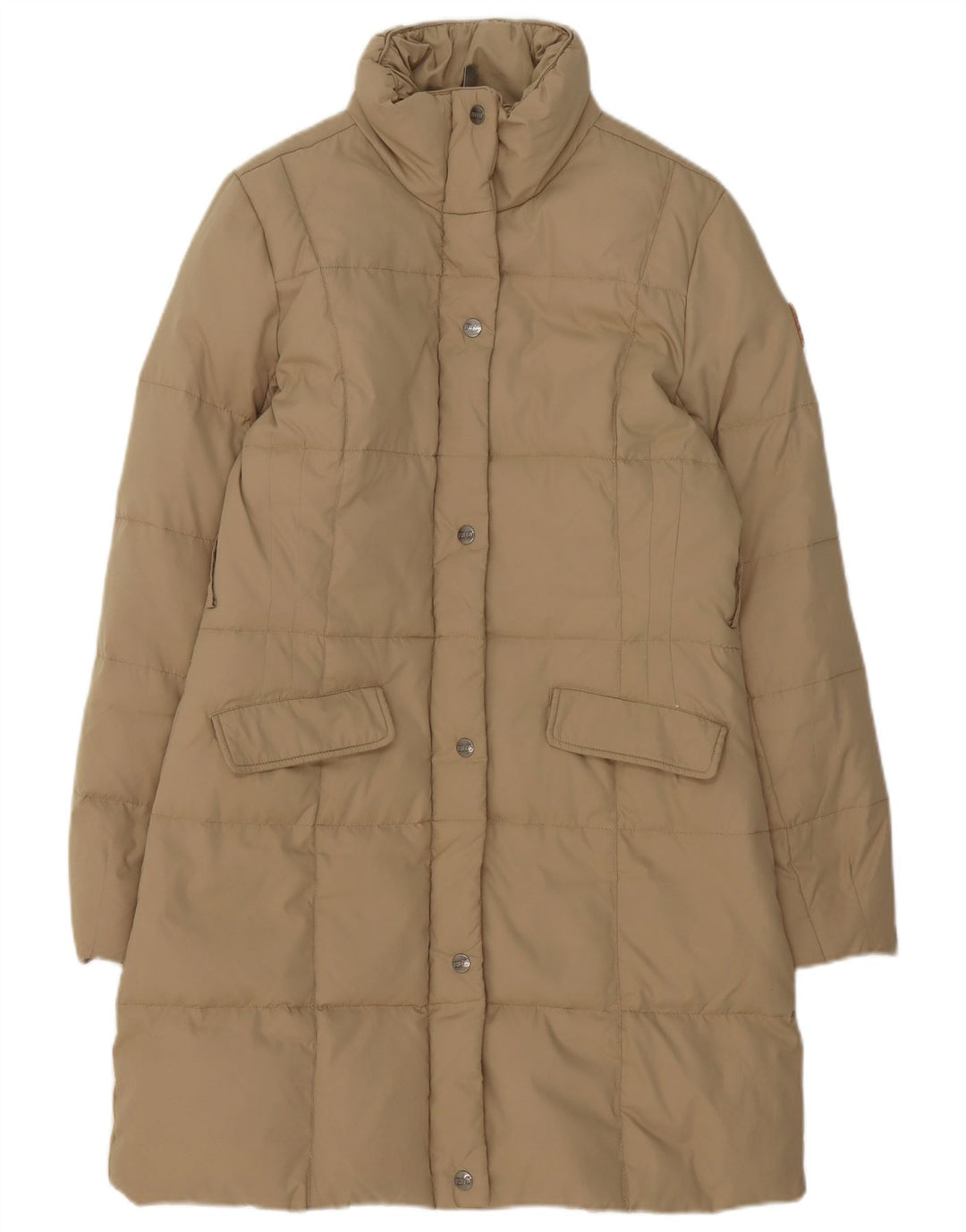 Casaco acolchoado feminino Puffa UK 14 poliéster bege médio