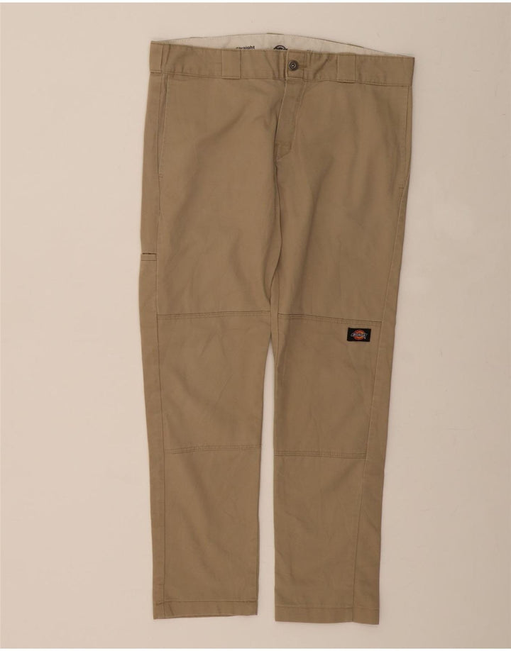 DICKIES Womens Skinny Straight Cargo Trousers W34 L29 Khaki Cotton Vintage Dickies and Second-Hand Dickies from Messina Hembry 