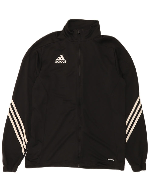 Adidas Mens Climalite Tracksuit Top Jacket Médio Preto Poliéster