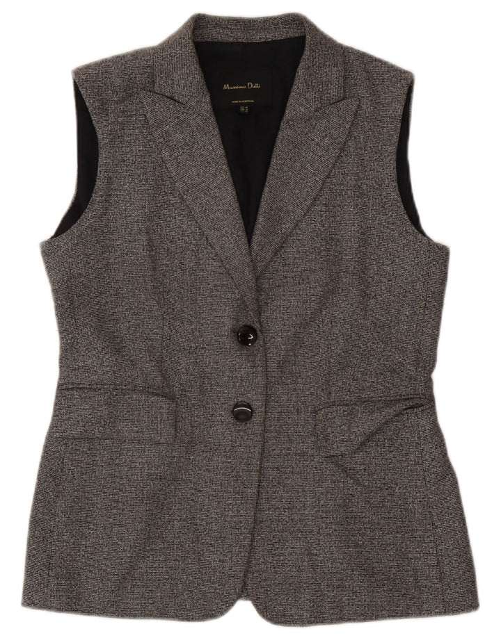 Colete feminino Massimo Dutti EU 38 pequeno lã cinza