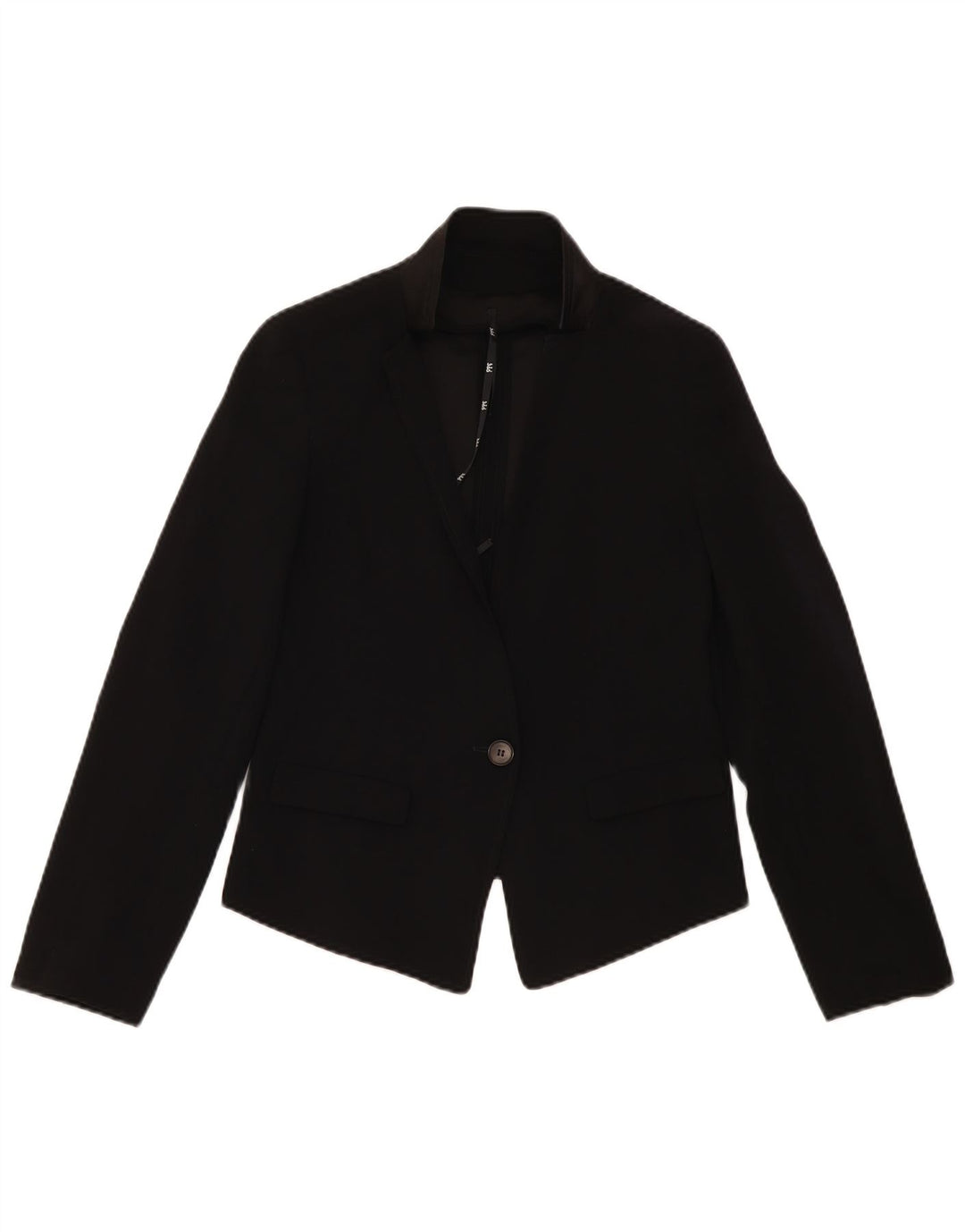 Jaqueta blazer feminina Marella com 1 botão Reino Unido 8 poliéster preto pequeno
