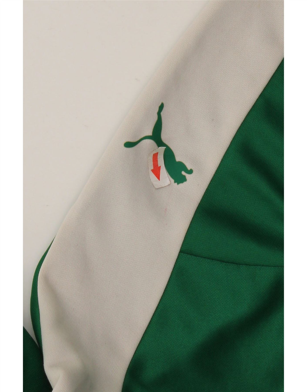 Puma Mens Zip Neck Pullover Treino Top XL Verde Colourblock Poliéster