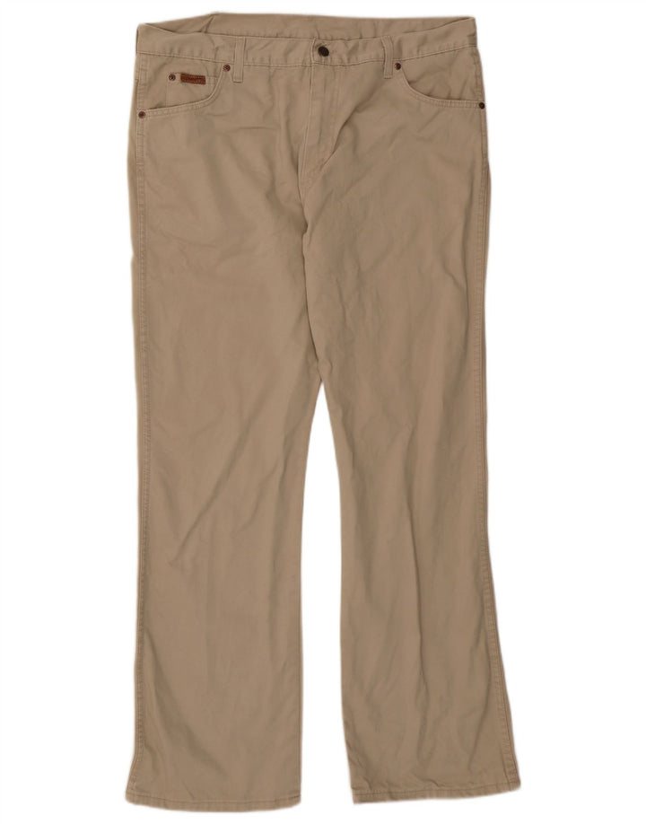Calça casual masculina WRANGLER Bootcut W38 L32 algodão bege