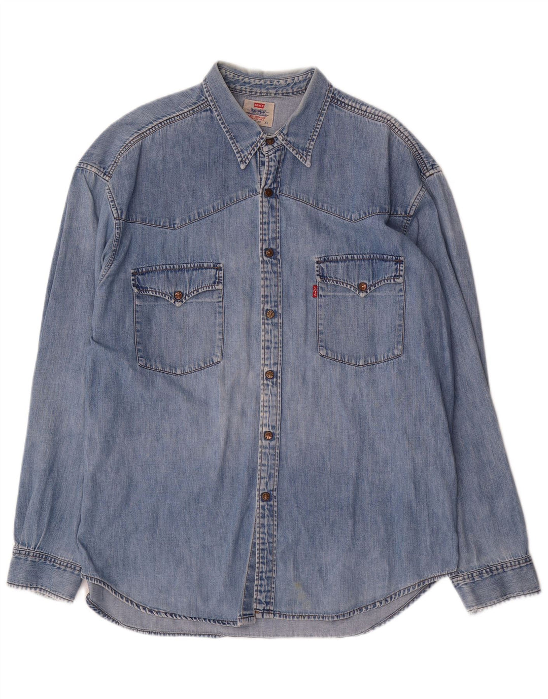 Camisa jeans masculina Levi's XL azul algodão