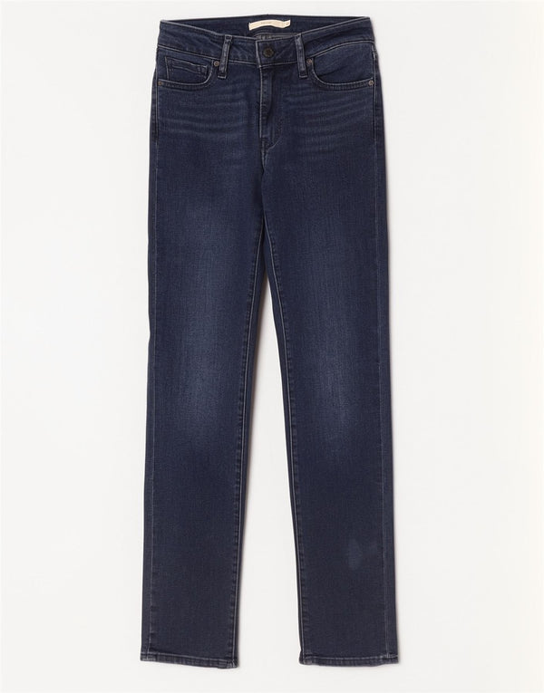 Calça jeans feminina Levi's 712 Slim W26 L30 azul marinho algodão