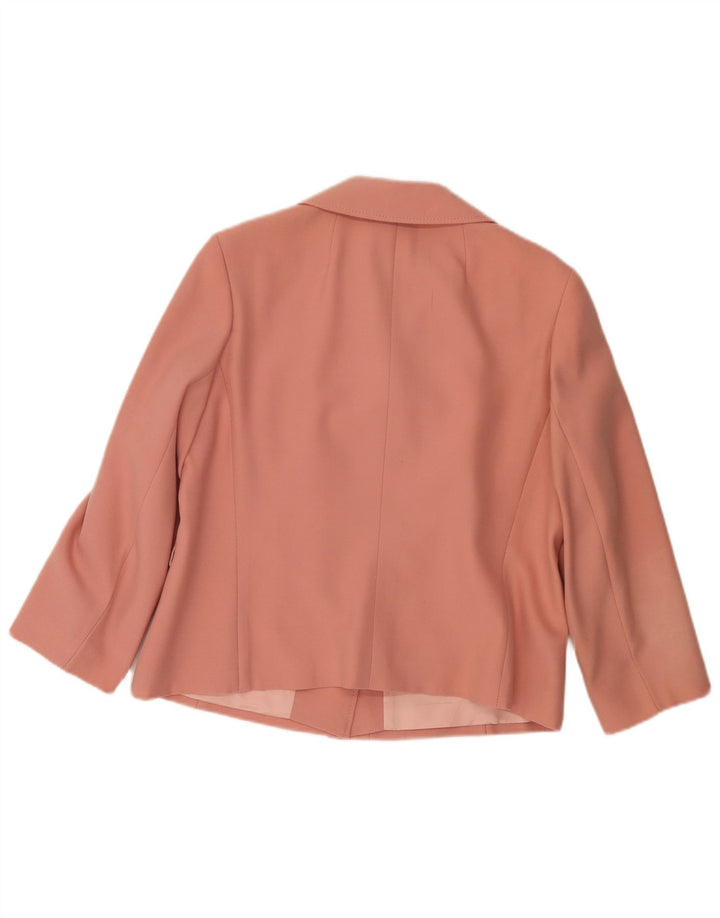 Jaqueta blazer feminina Goldix com 4 botões Reino Unido 12 lã rosa médio