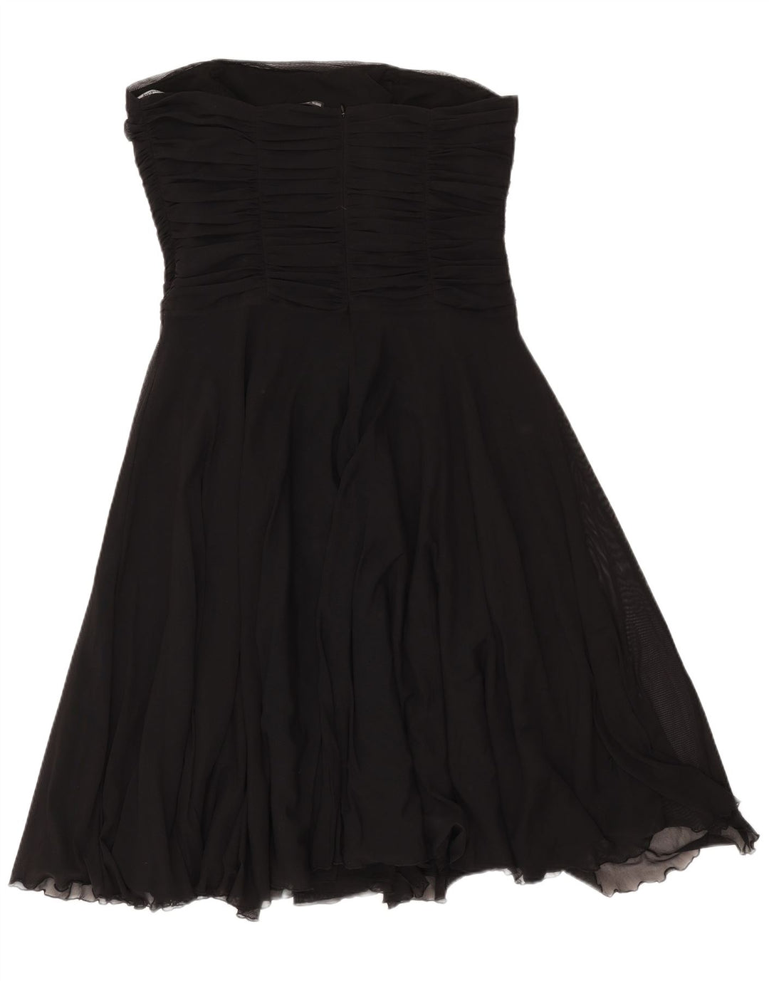 Vestido feminino Marks & Spencer sem alças Reino Unido 16 grande preto poliamida